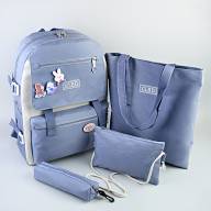 S-036 Рюкзак комплект из 4 предметов &quot;9565&quot; (нейлон) - S-036 Рюкзак комплект из 4 предметов "9565" (нейлон)